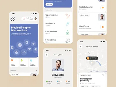 DOCO - Doctor Consultancy Mobile App MVP app app design branding design doctor doctors health healthcare app ios medical app medical interface minimal mvp patient product design sajon schedule ui ui design ux