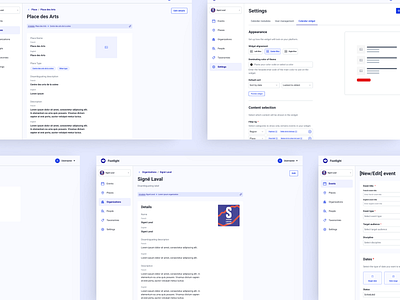 New case study online: Footlight blue calendar components design system figma minimal saas tool ui ui design user interface website