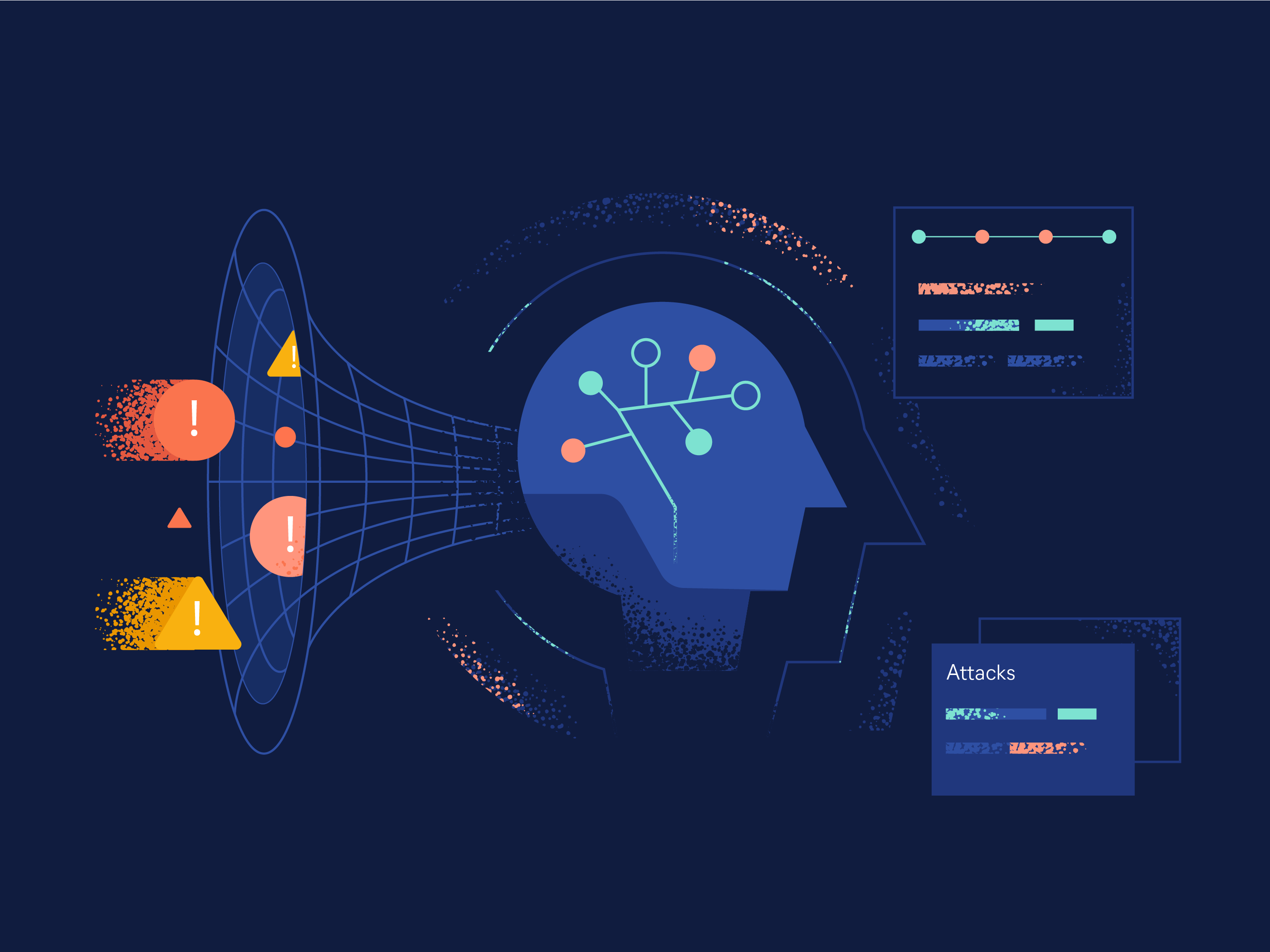AI for Security ai design elastic illustration machine learning security tech technology