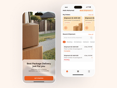 ShipEase - Delivery & Shipment App deliveryapp deliveryservice deliverytracking logisticsapp packagetracking shipmentapp shipmenttracking shippingapp shippingsolution transportationapp ui