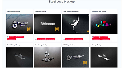 Steel Logo Mockup free mockup graphic eagle logo steel steel logo mockup