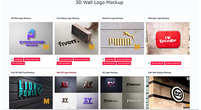 3D Wall Logo Mockup 3d wall logo mockup graphic eagle logo mockup wall