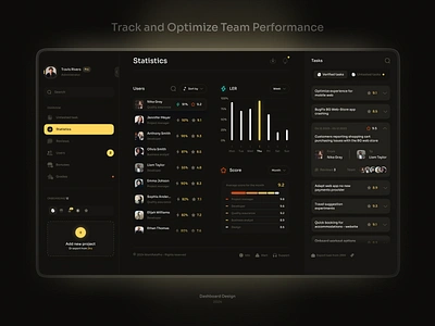 Employee performance appraisal App Design analytics cleandesign creativedashboard darkmode dashboarddesign datavisualization designinspiration interactiondesign minimalui moderndesign productivity projectmanagement statistics taskmanagement teamperformance uitrends uiux userexperience userinterface webapp