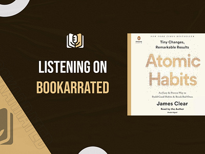 Atomic habits by james clear listening on Bookrated audiobook twitterposts