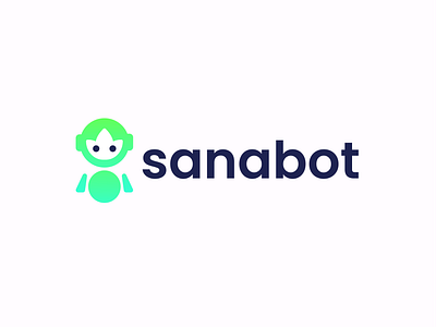 sanabot ai ai logo branding chat bot logo health logo identity intellegence logo lotus logo robot logo software software logo welness logo