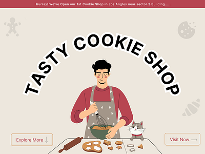 🍪Bakery Website UI UX Design Page | Landing Page Design bakery landing page bakery website branding cookie website graphic design landing page design trending uiux websites ui ui ux uiux design