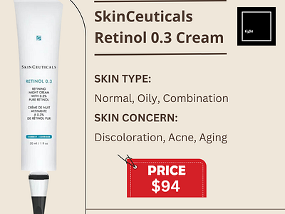 SkinCeuticals Retinol 0.3 Cream for Night Time Skincare skinceuticals retinol 0.3 cream