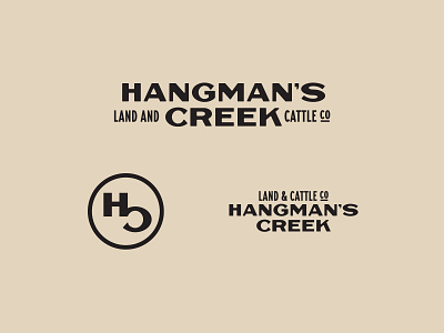 Hangman's Creek Badges badges branding design logos ranch