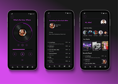 Music App - UI app concept app design mobile app music streaming ui