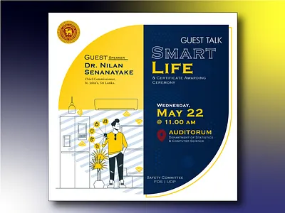 Guest Talk Banner design graphic design illustration typography vector