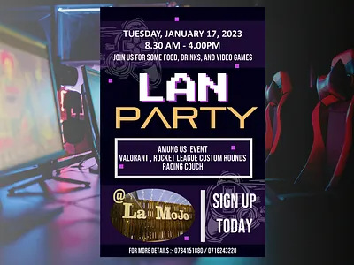 Social Media Post for LAN PARTY branding design graphic design illustration logo typography vector