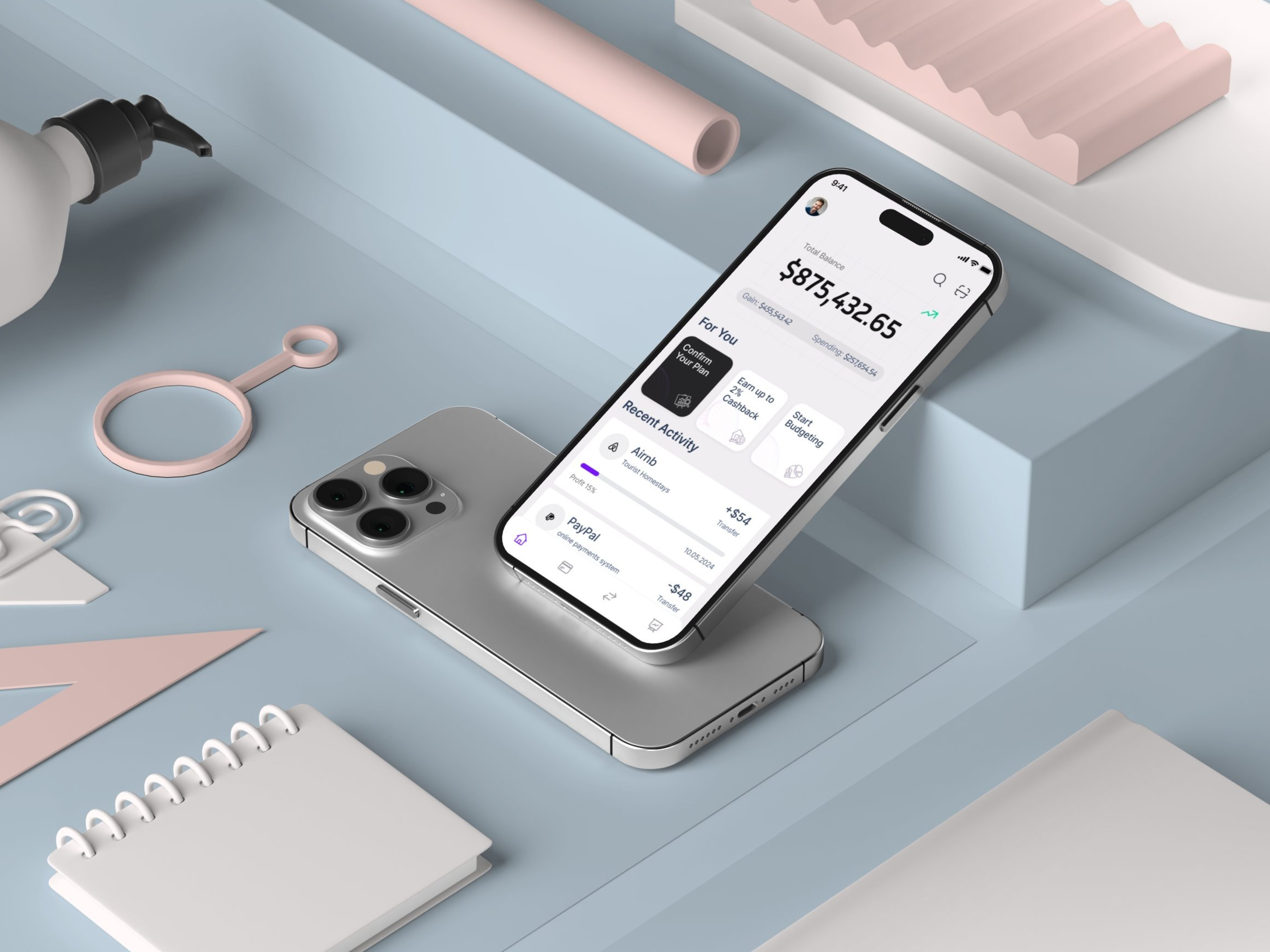 Fintech App app app design branding design finance app financial app finnace fintech app graphic design illustration logo mockups ui ui animation ui kit uiux ux ux design web app web ui