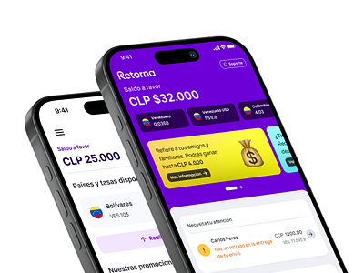 Retorna 🏠 - App + Web Responsive app design figma ios money retorna transactions ui ux wallet