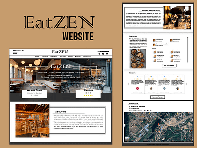 Website Design for EatZEN Restaurant app branding design graphic design illustration logo typography ui ux vector web design website