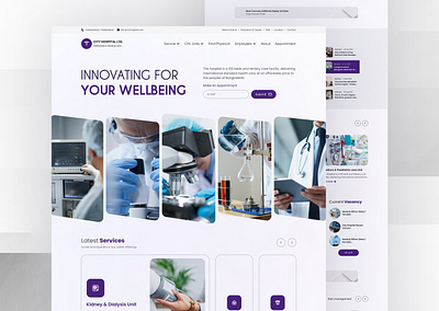 Medical Healthcare Website Landing Page UI/UX Design healthcare website ui ui design ux
