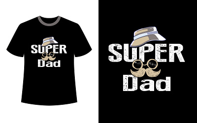 Father's T-shirt Design crown typography vintage