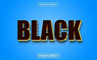 BLACK 3d text effect