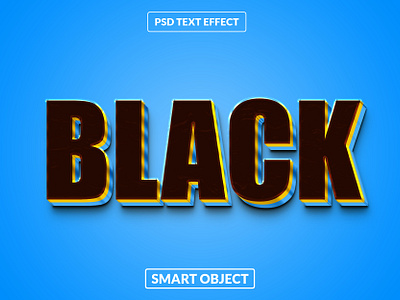 BLACK 3d text effect