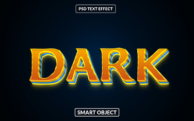 DARK 3d text effect 3d branding graphic design mockup typography