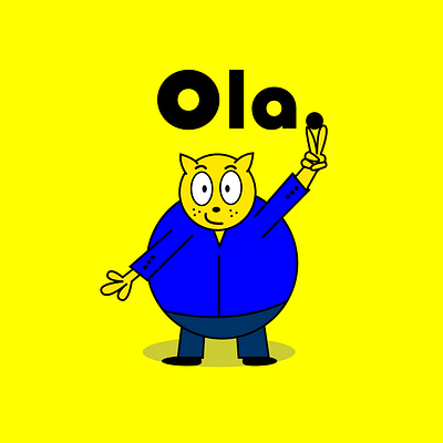 Ola. 2.0 2d animation amusing animate animation branding character design characters design fun logo funky funny graphic design illustration logo logo design love motion graphics professional ui yellow logo