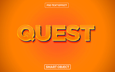 QUEST 3d text effect title