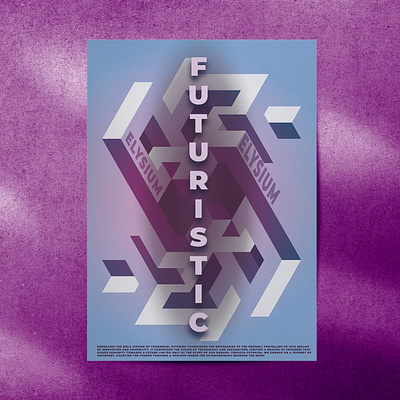Poster adobe illustrator adobe photoshop art futurism geometric graphic design illustration poster purple