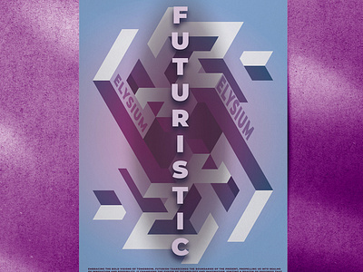 Poster adobe illustrator adobe photoshop art futurism geometric graphic design illustration poster purple