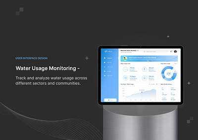 Water Usage Monitoring analyse water usage app art branding dailyui design icon illustration logo track water usage ui uiuxdesign ux vector water management water usage monitoring website design