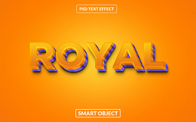 ROYAL 3d text effect title