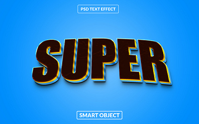 SUPER 3d text effect title