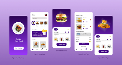 Food App graphic design ui ux