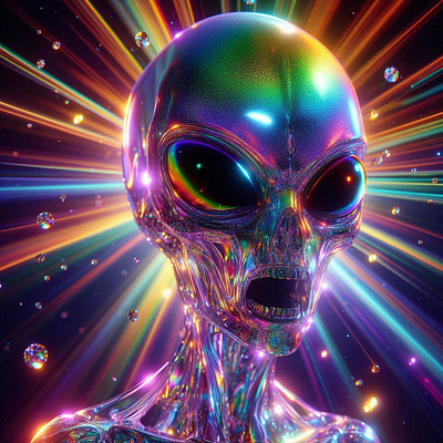 Neon Alien 3d alien graphic design