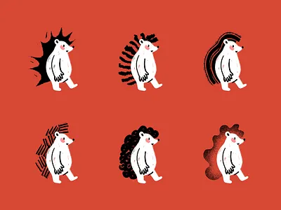 Brand mascot design exploration | Studio Suprasoul animal brand character brand identity brand mascot branding cartoon character character design cute illustration design graphic design hand drawn sketch hedgehog illustration illustration design mascot mascot design sketchy illustration visual communication visual identity visual storytelling