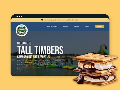 Tall Timbers Campground Website campground camping design digital design graphic design homepage summer ui user interface vacation webpage website