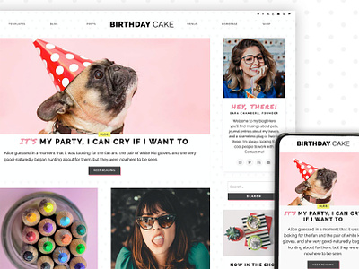 Birthday Cake: Wordpress Theme Blog