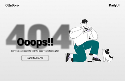 Day #008 Prompt: 404 Page Design #DailyUI #Figma ui