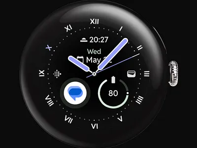 Classic M5 watch face amoled watch faces amoledwatchfaces classic classic watch design illustration pixel watch roman clock watch face wear os