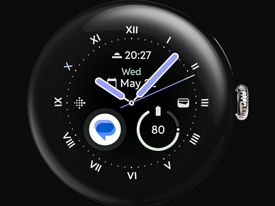 Classic M5 watch face amoled watch faces amoledwatchfaces classic classic watch design illustration pixel watch roman clock watch face wear os