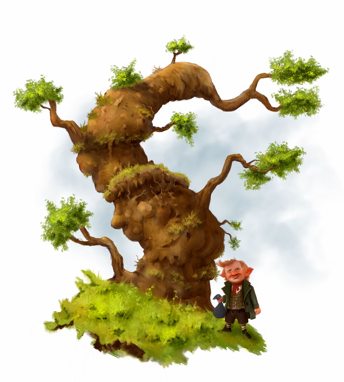 Leprechaun and tree
