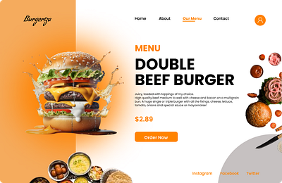Hey foodies! Order Now 3d beef burger branding burger buy canva design designing designing page figma food foodie graphic design logo menu order ui uiux ux