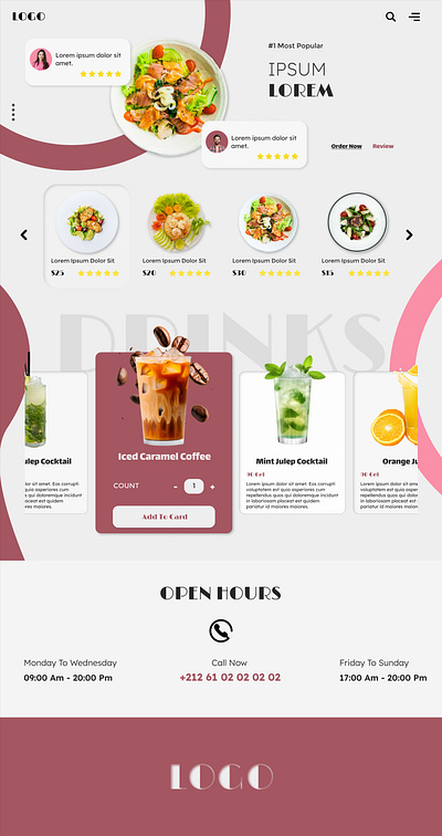 Restaurant Home Page UI Design - A Fresh Look for Modern Dining branding clean design e commerce design food and beverage home page modern design responsive design restaurant design uiux design