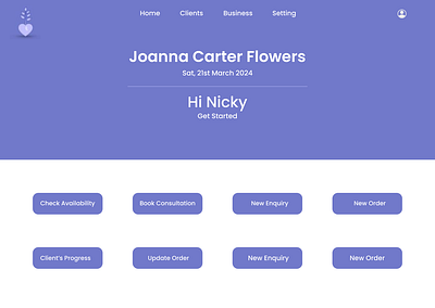 Flower App Web Page branding graphic design logo ui