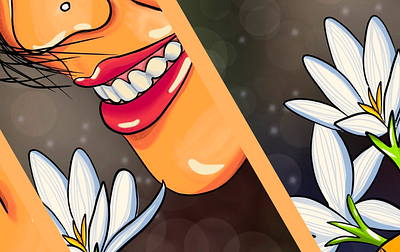 Serene Moments: A Smile and a Flower illustration character illustration vector