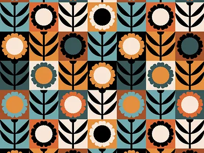 Harvest Sunflowers Pattern autumn block fall floral flower harvest pattern sunflower