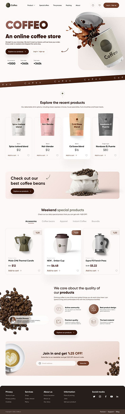 Coffeo Website branding graphic design logo ui websites