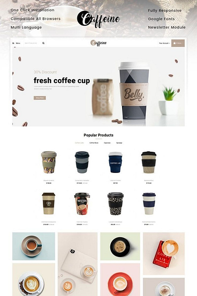 Caffeine Websites branding graphic design logo ui websites
