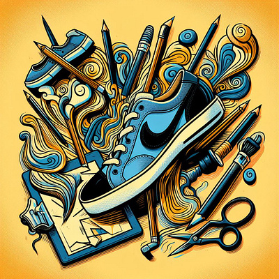 Shoe Graphics 1 With Picasso Art art design graphic graphic design visual