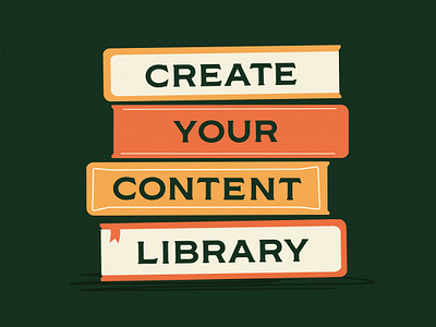 Create Your Content Library branding content design graphic design illustration library logo