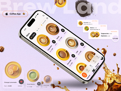 Coffee App | UX/UI design | Mobile design | iOS design ui ux
