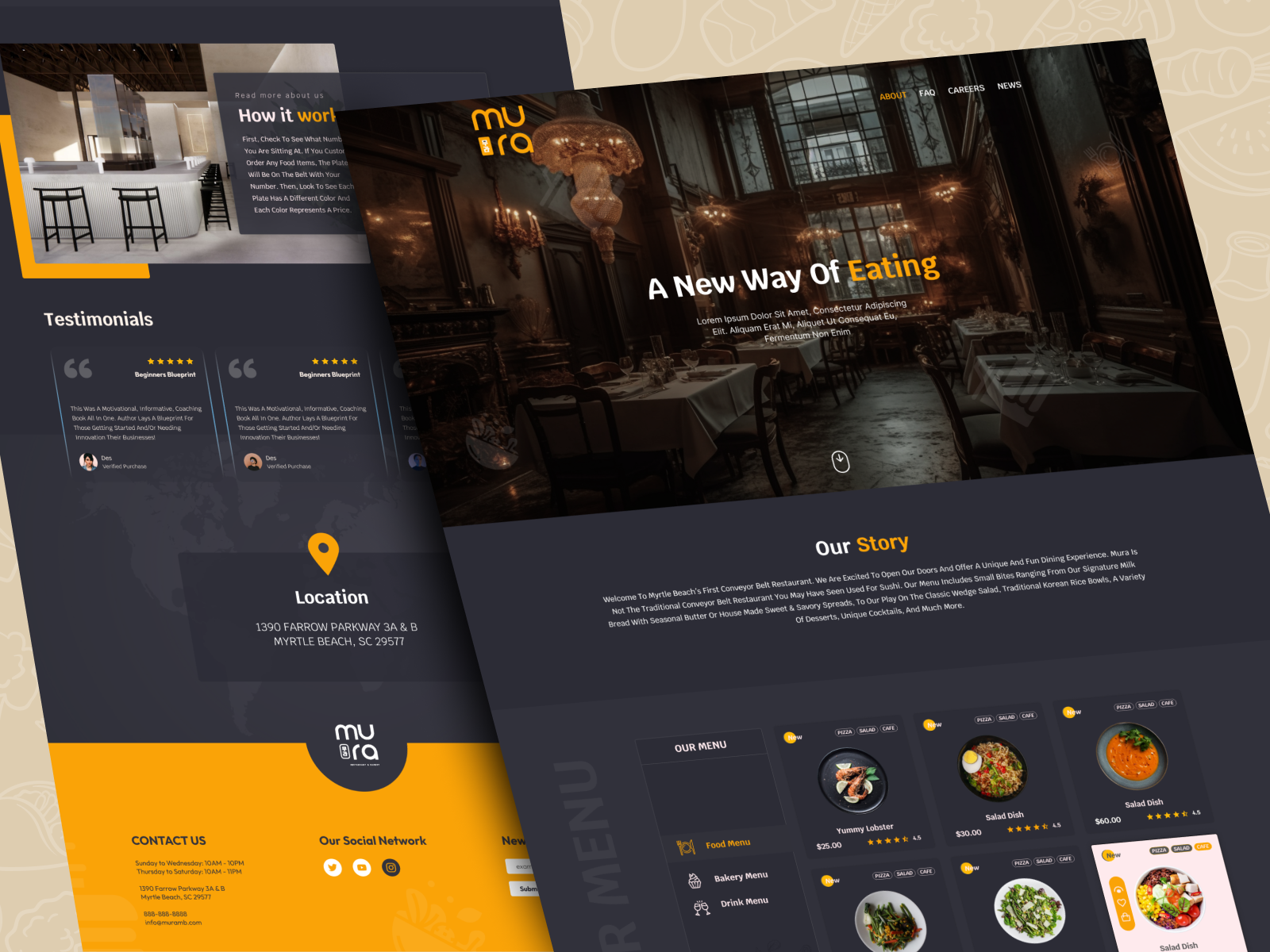 Restaurant Landing Page by Farhad Hossain on Dribbble